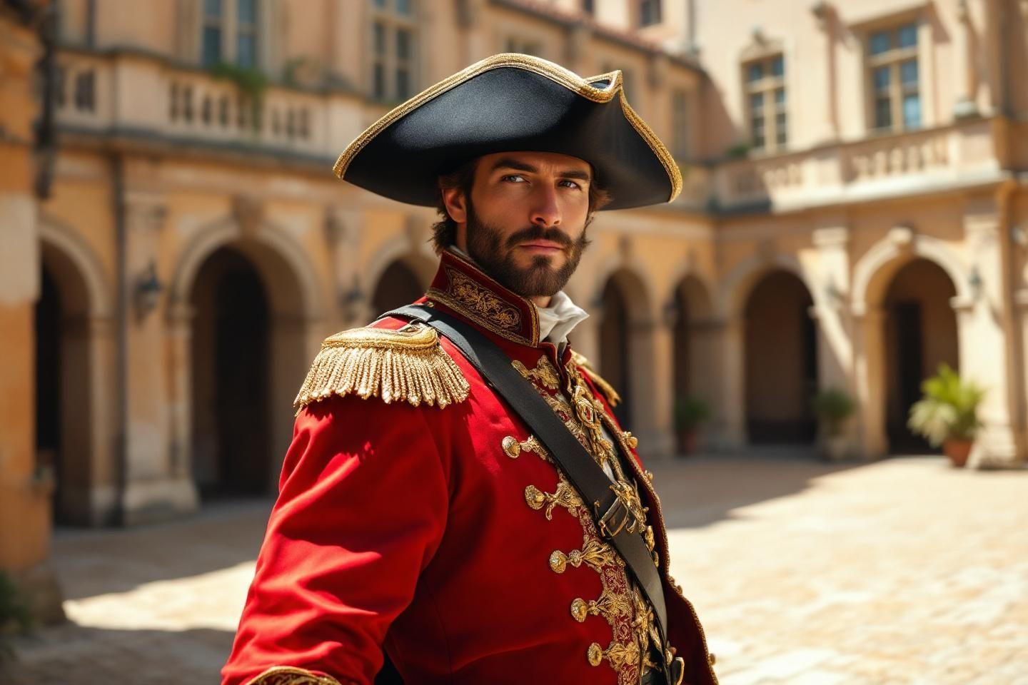 L'uniforme rouge et or des Mousquetaires du roi de France