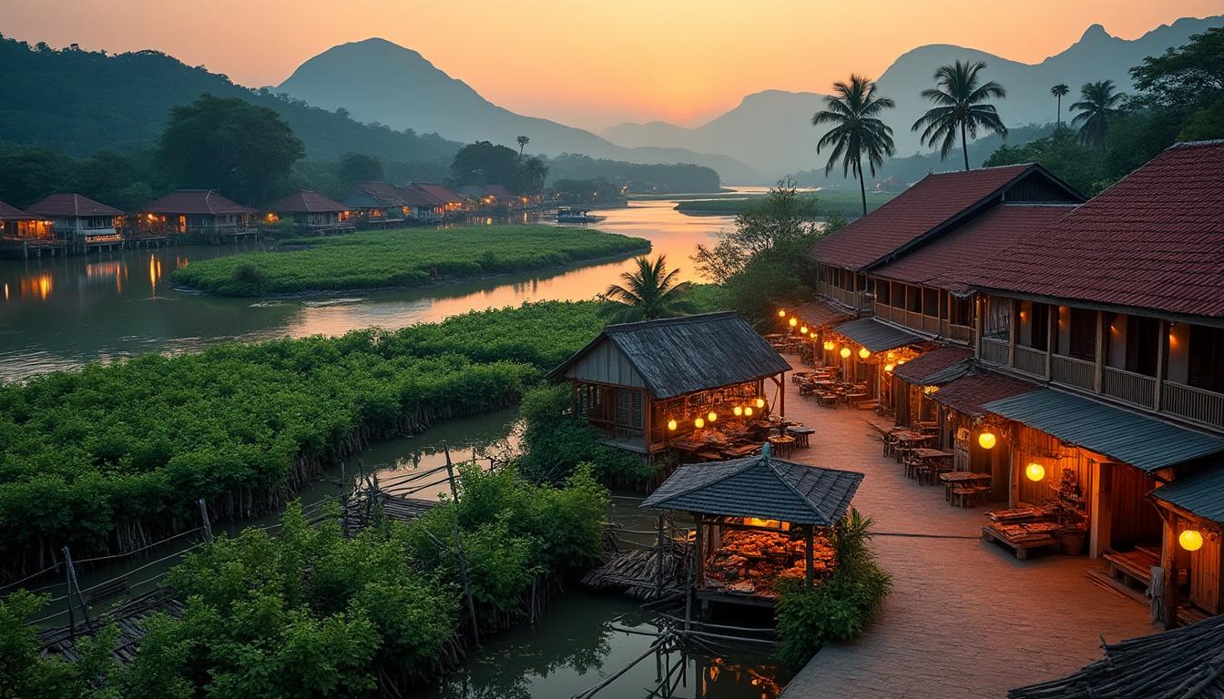 explorez kampot et ses trésors incontournables : la charmante ville de kep, le parc national de bokor et les célèbres plantations de poivre réputées mondialement.