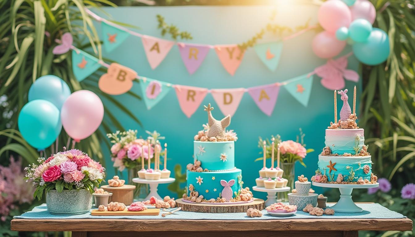 organisez une fête d'anniversaire féerique pour ses 9 ans avec un thème sirène captivant et une chasse au trésor passionnante. une expérience magique garantie pour tous les enfants !