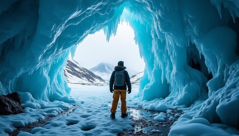 plongez dans l'aventure unique des grottes de glace islandaises et découvrez des paysages glacés fascinants au cœur de la nature islandaise.