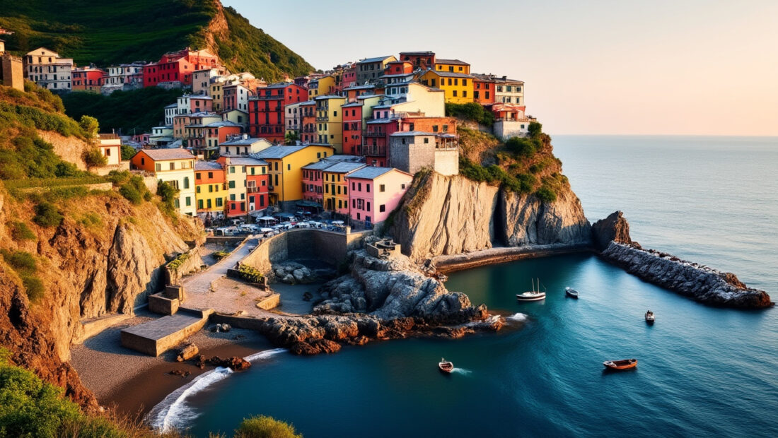 explorez les cinque terre, un ensemble de villages colorés perchés entre terre et mer, offrant des paysages époustouflants, une culture riche et une cuisine méditerranéenne authentique.