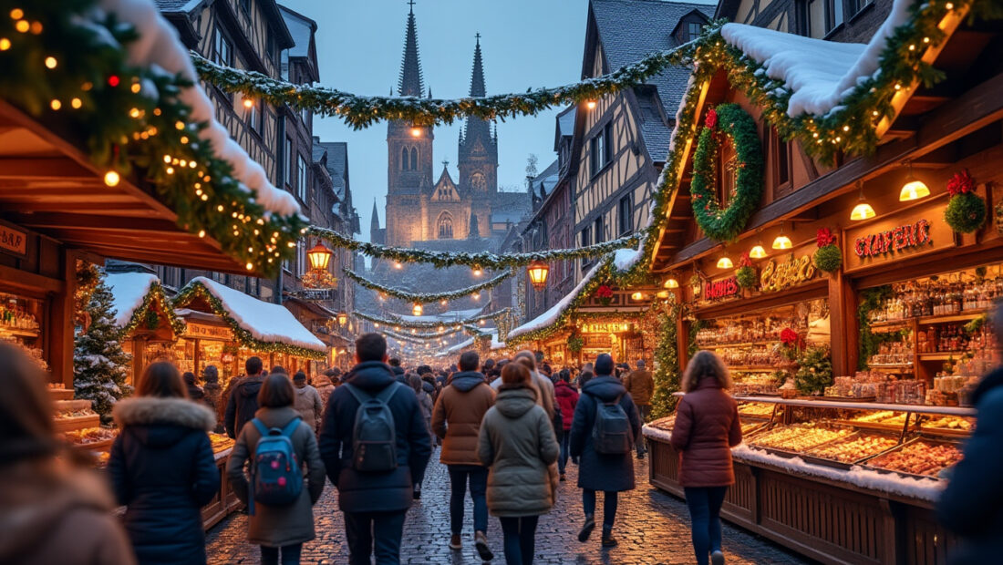 partez pour un séjour en groupe en alsace de 3 jours et découvrez les magiques marchés de noël de colmar et strasbourg, entre traditions, gourmandises et ambiance féerique.