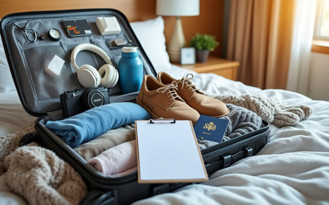 préparez sereinement un long voyage grâce à notre liste complète et indispensable : vérifiez vos affaires et téléchargez votre checklist pour ne rien oublier.